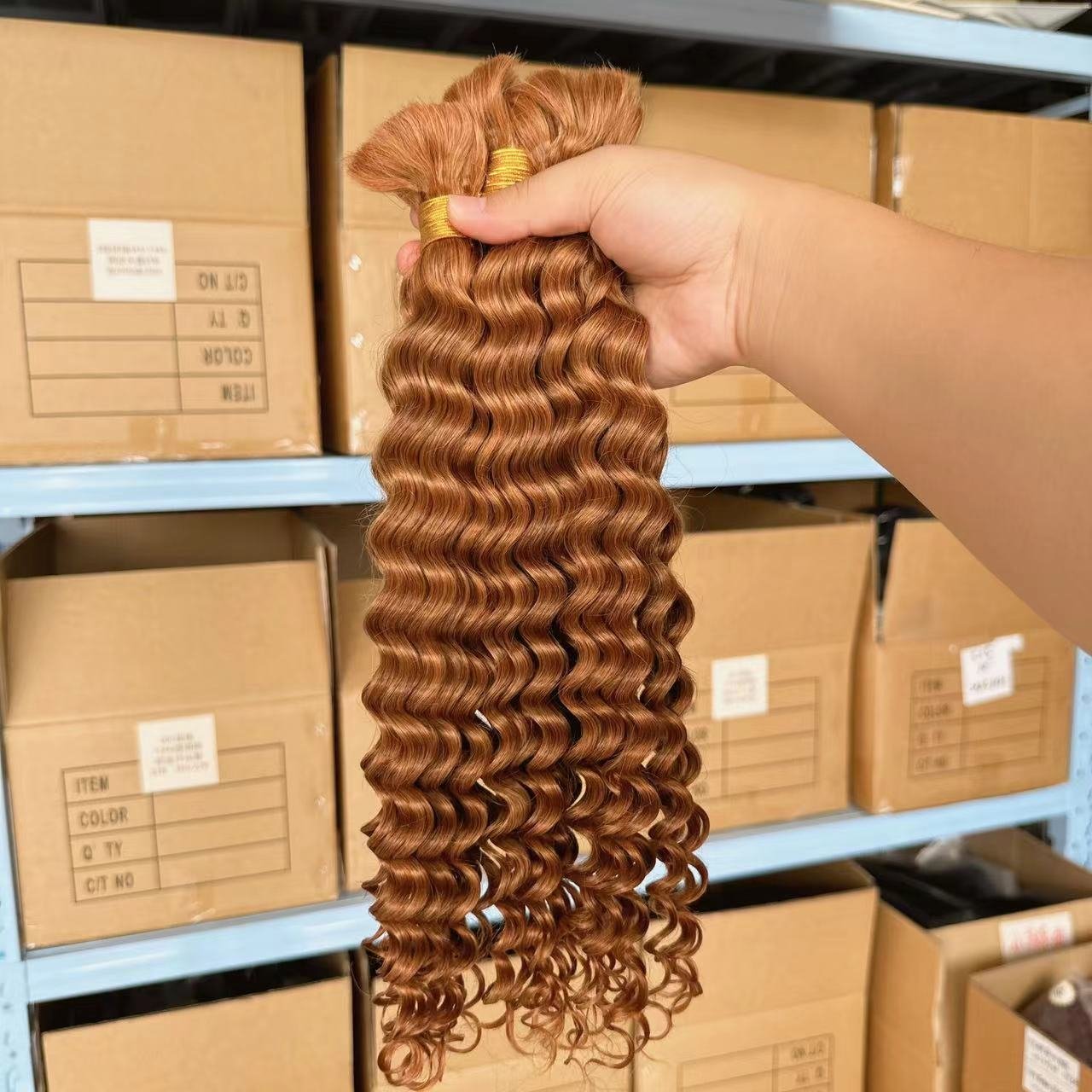 Hot Selling Products 2024 Human Bulk Braiding Hair Deep Curly Raw Braiding Hair extentions for Goddess Box Braids Hair