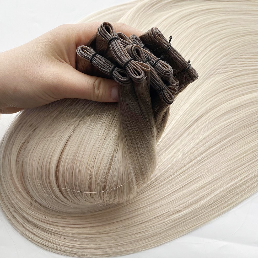 Customized logo package available Salon Quality Wholesale Genius Weft human Hair Extensions