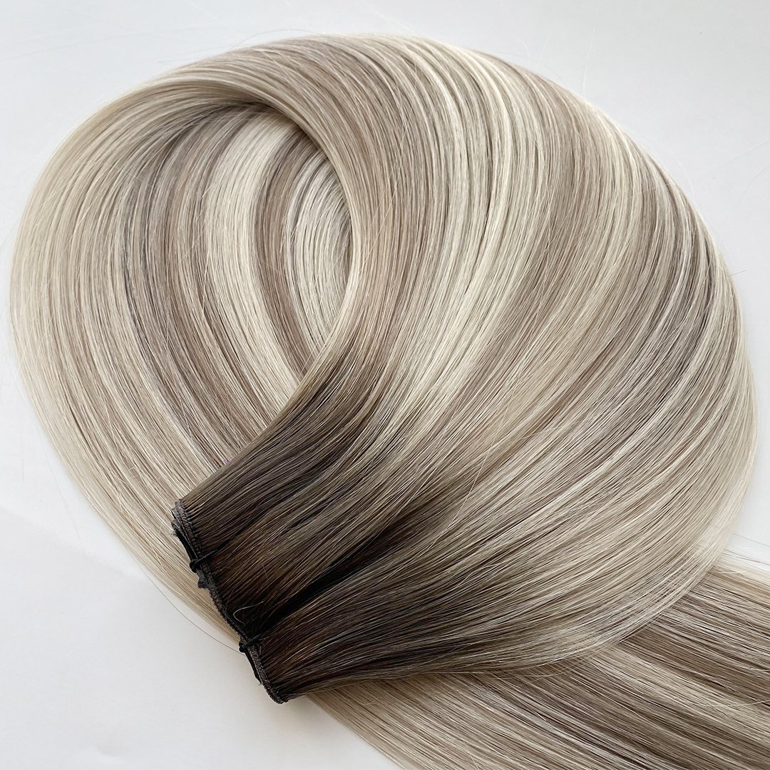 Customized logo package available Salon Quality Wholesale Genius Weft human Hair Extensions