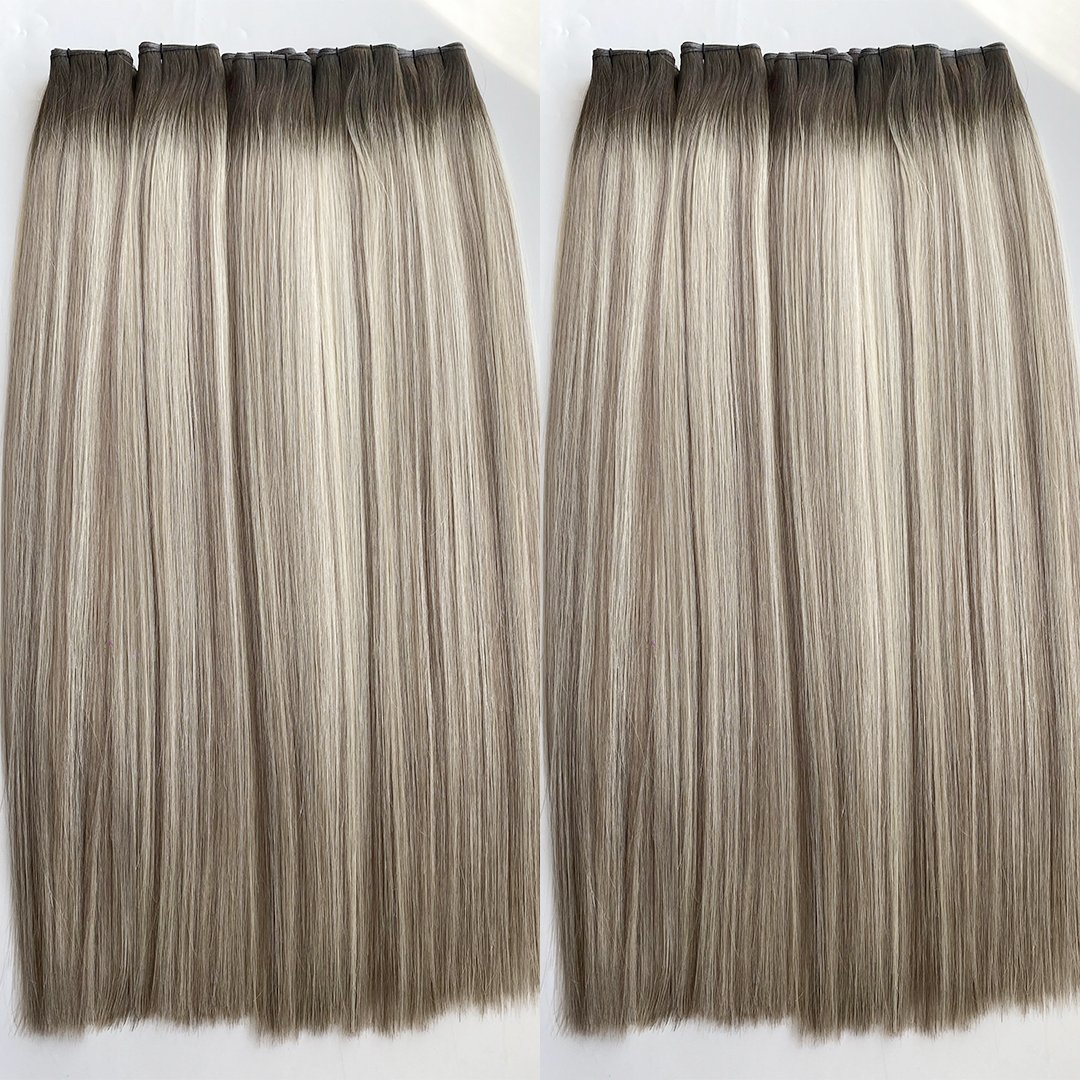 Customized logo package available Salon Quality Wholesale Genius Weft human Hair Extensions