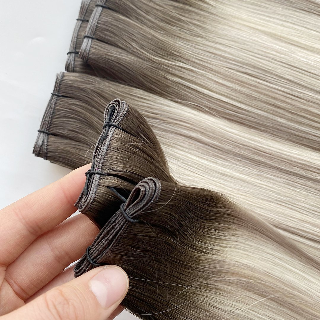 Customized logo package available Salon Quality Wholesale Genius Weft human Hair Extensions