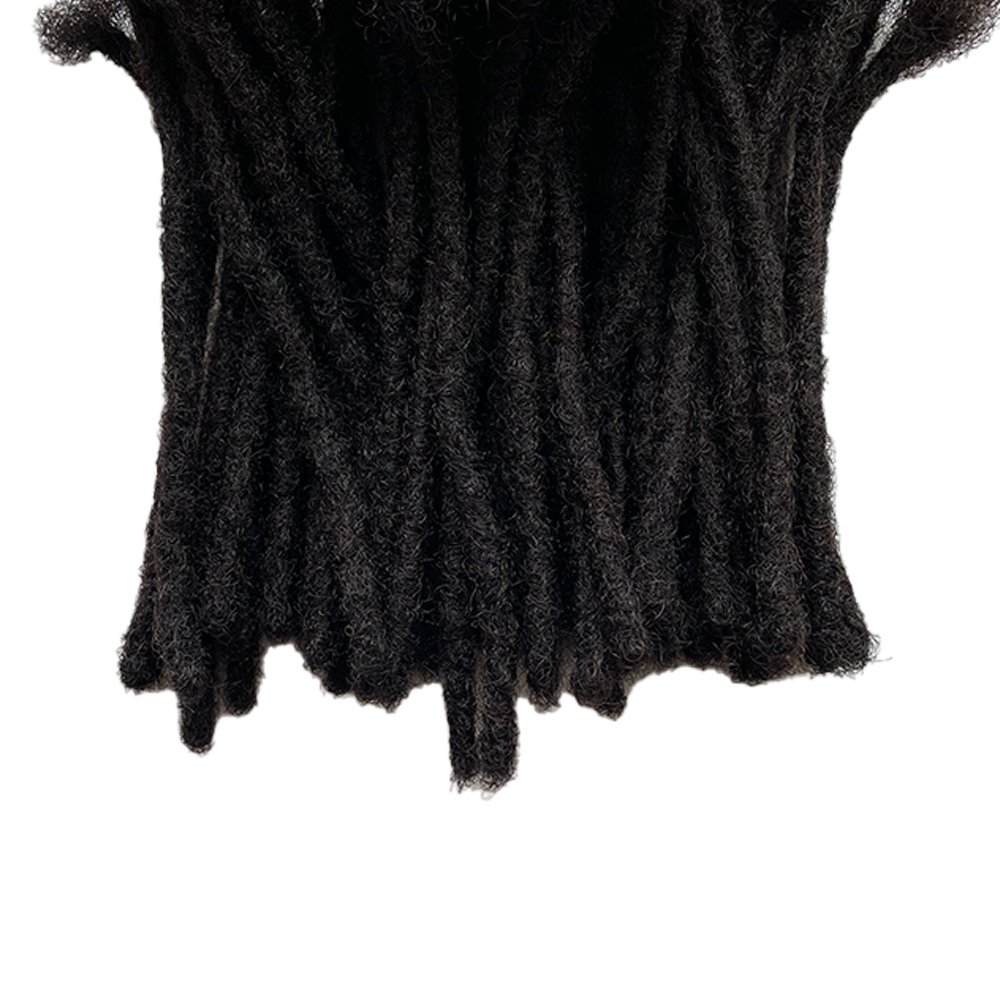 Natural Black 100% Handmade 6-24inch 0.6cm Micro Locs Human Hair Extensions Dreadlocs