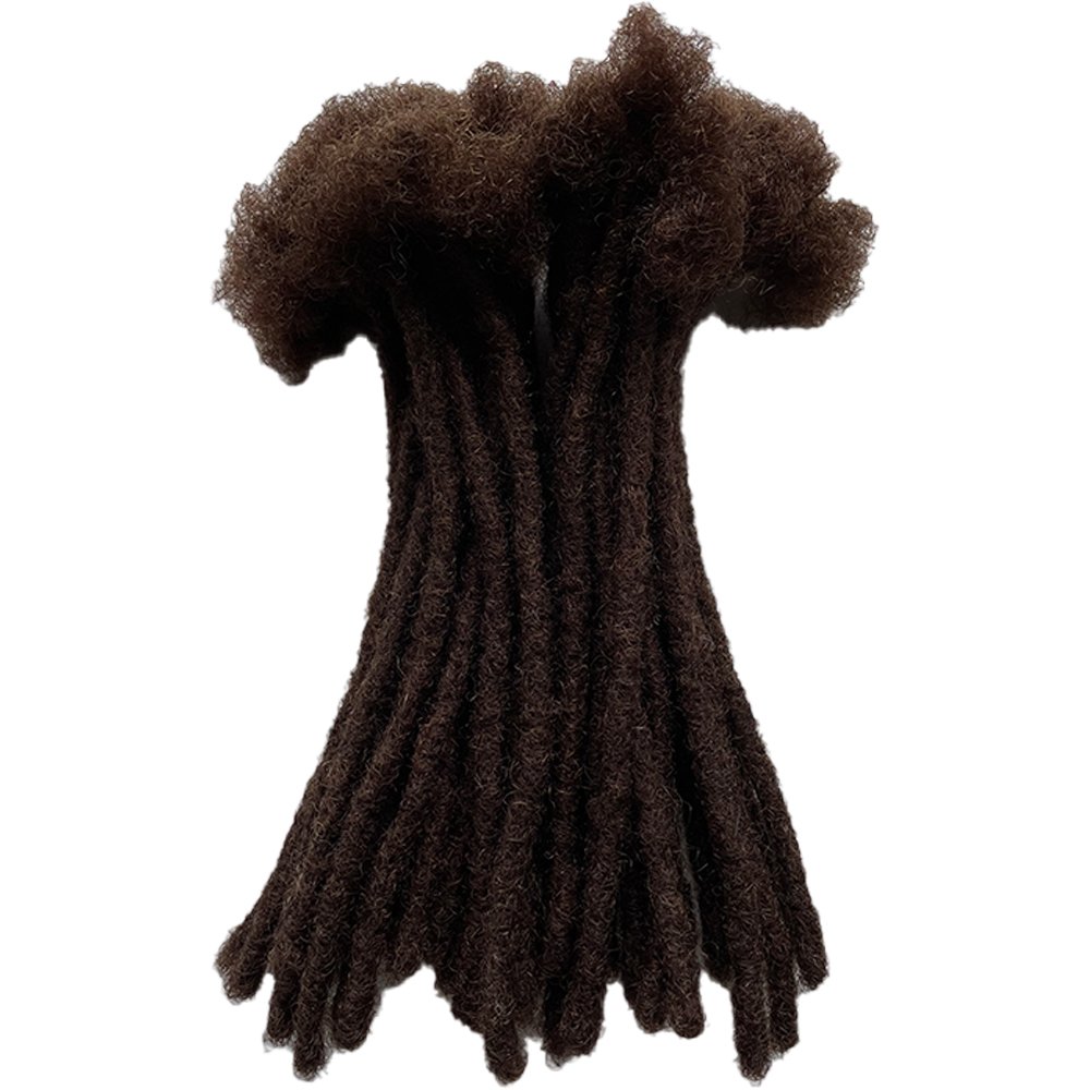 Natural Black 100% Handmade 6-24inch 0.6cm Micro Locs Human Hair Extensions Dreadlocs