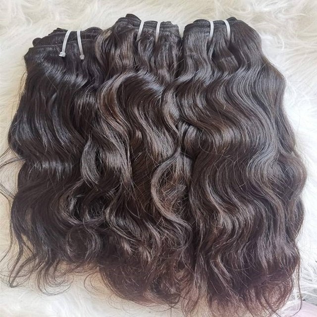 Best Quality Super Double Drawn Loose Deep Wave Bundles 12-14 Inch Natural Black Raw South Indian Human Hair Extensions
