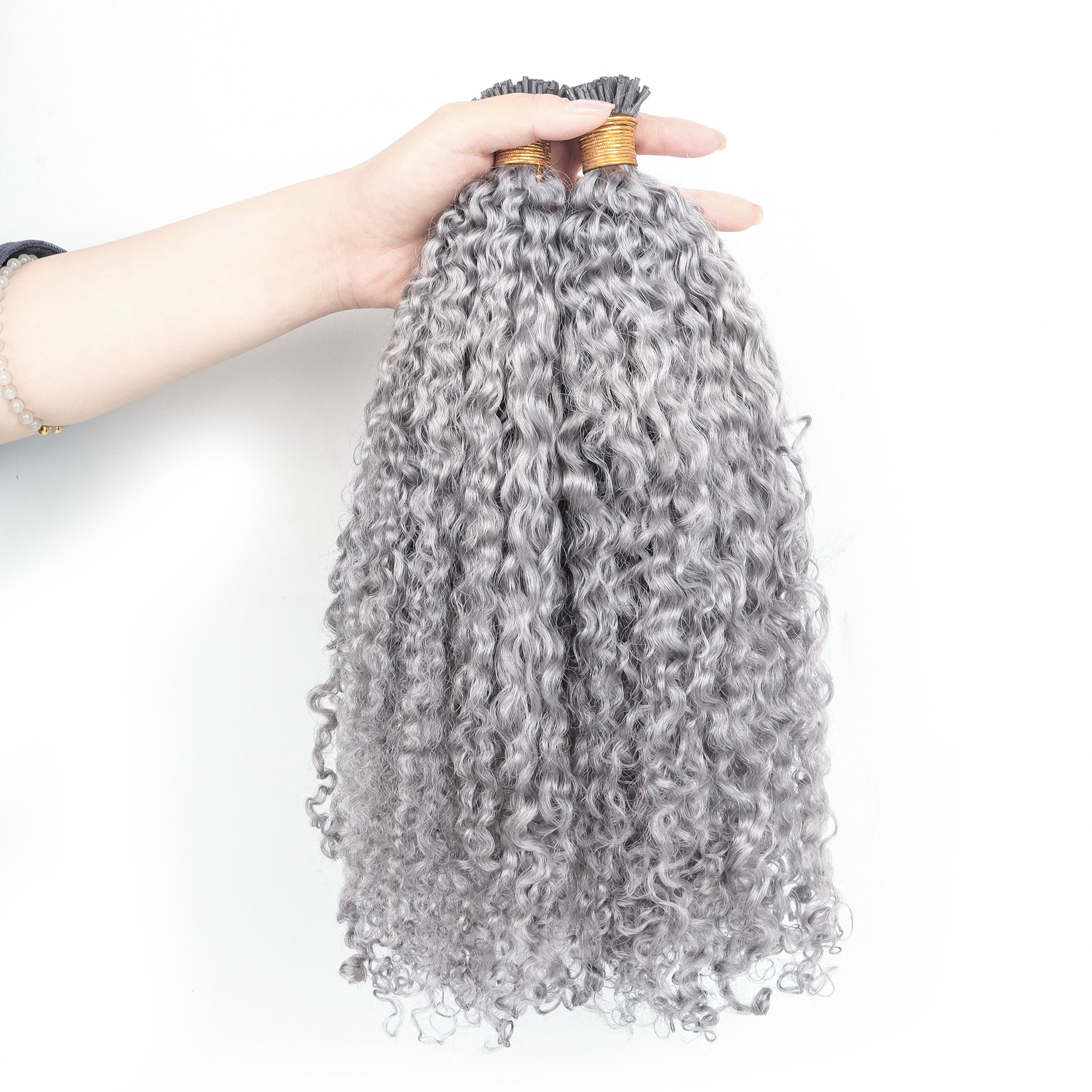 Wholesale Water Kinky Curly Itip Human Hair Extension Micro Link Ktip Hair Extensions Human Hair Extension