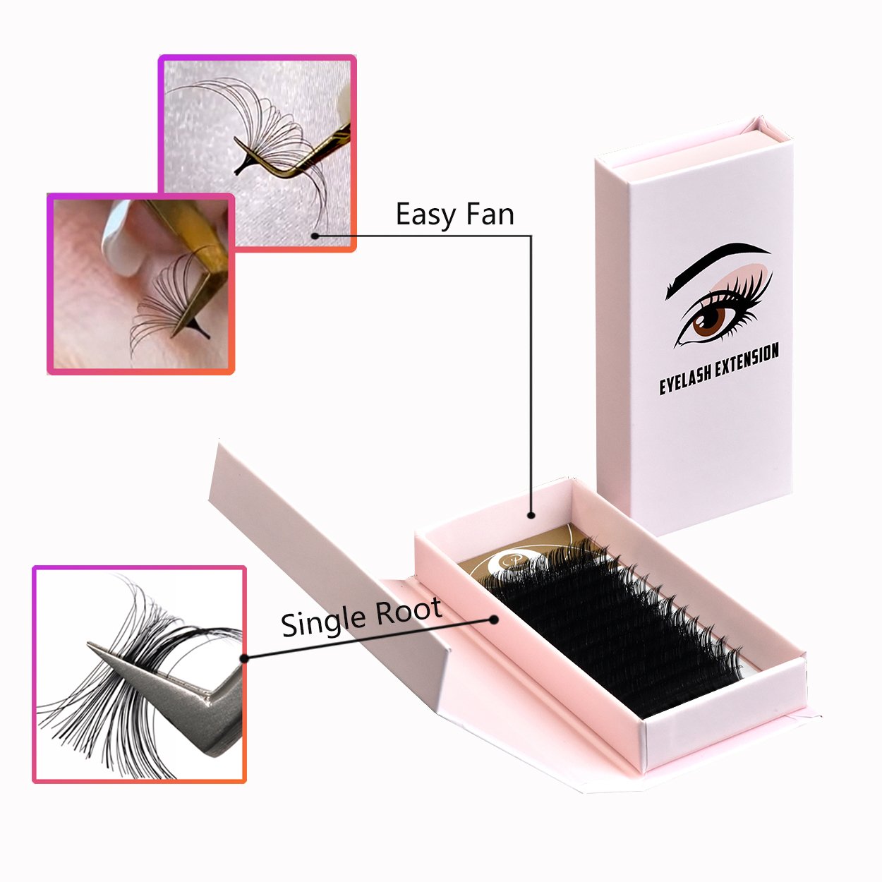 LashPlus human hair individual eyelash extensions private label cashmere mink eyelash extension volume