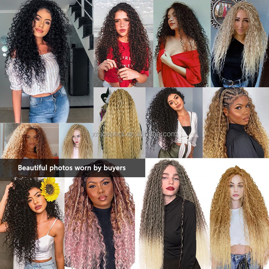28 inch Premium Synthetic Fiber Deep Wave Braiding Hair Afro Twist Brazilian Braids Kinky Curly Crochet Hair Extensions