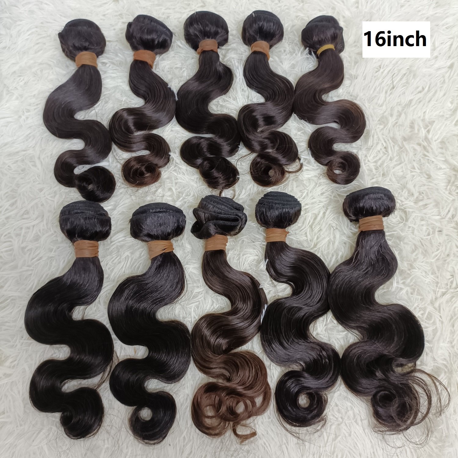 Letsfly Mix Brown, Natural Color Silky Straight Hair Bundles 10PCS/Lot Wholesale Cheap Brazilian Hair Extensions Fast Shipping