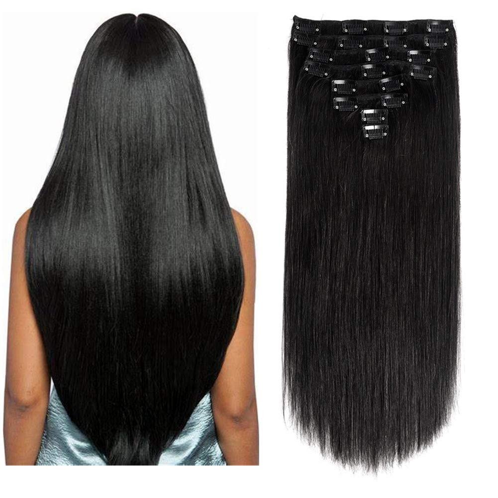 Cheap One Piece Clip In Human Hair Extensions Brazilian Machine Made Remy Straight Clip Hair