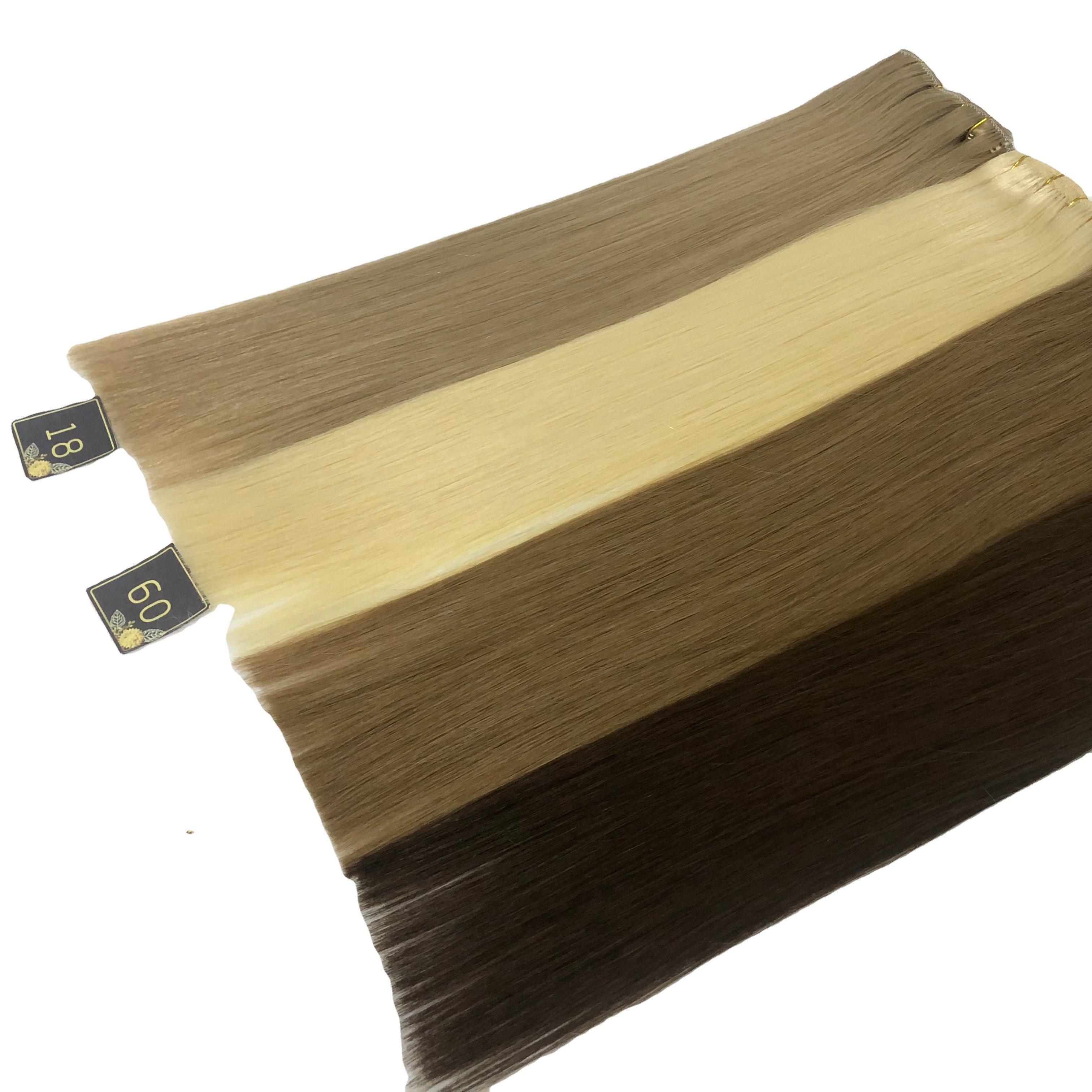 Seamless afro kinky curly clip in human hair extension water wave wholesale hair extension bundles clip in dropshipping