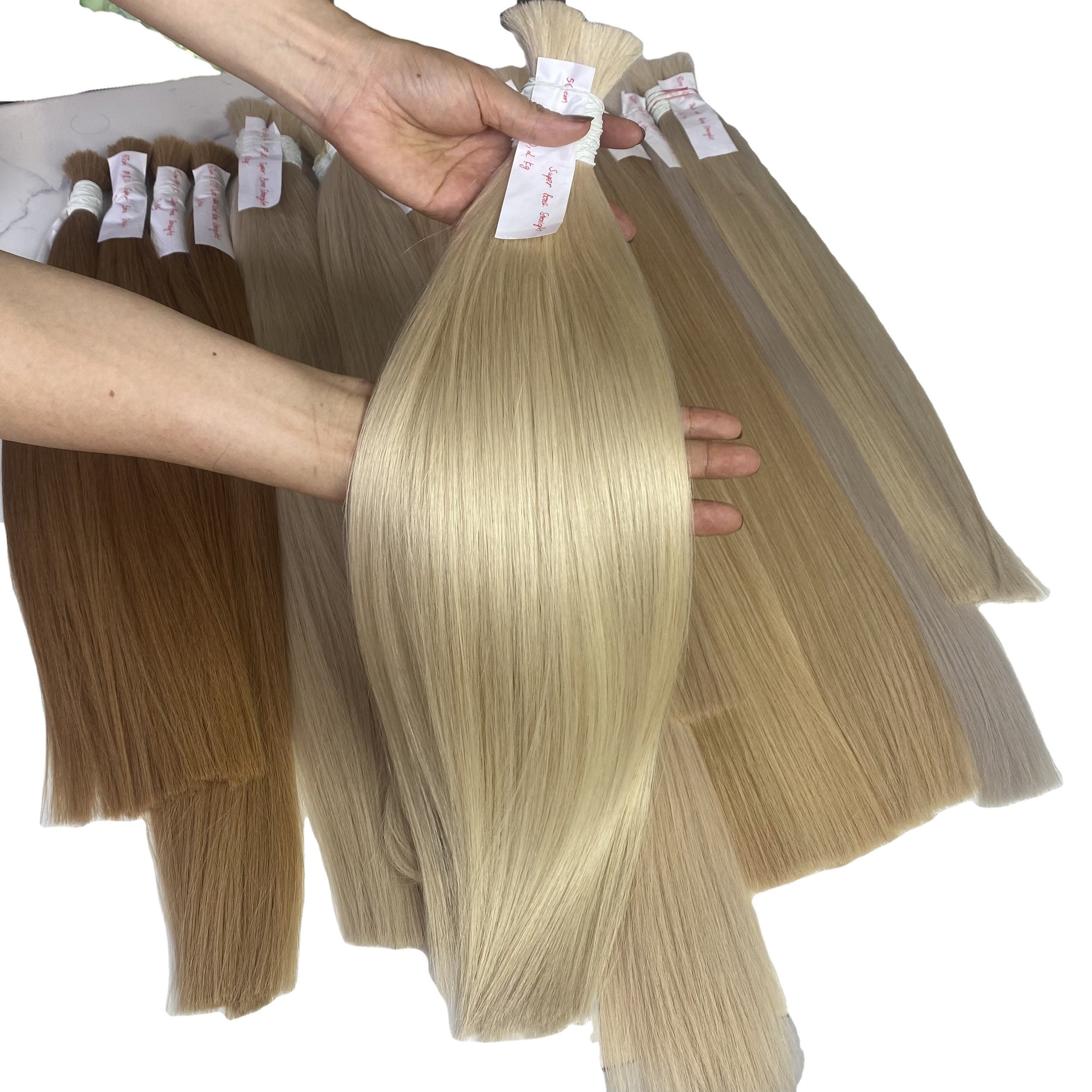 Premium Quality Hot Sale 2024 100% Human Hair Human Extensions Vietnam Bulk Hair Human Extensions Vietnam Cuticle Intact