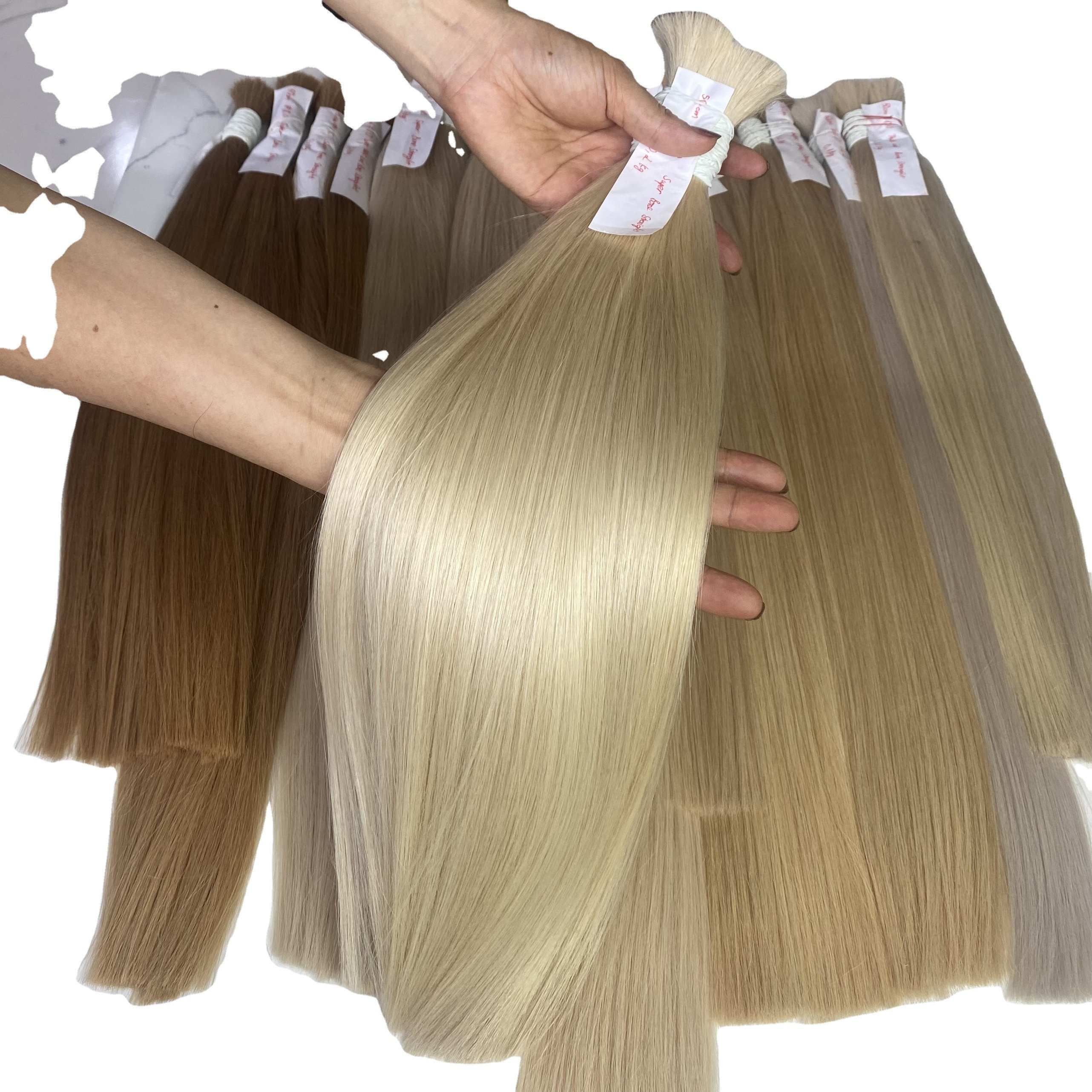 Premium Quality Hot Sale 2024 100% Human Hair Human Extensions Vietnam Bulk Hair Human Extensions Vietnam Cuticle Intact