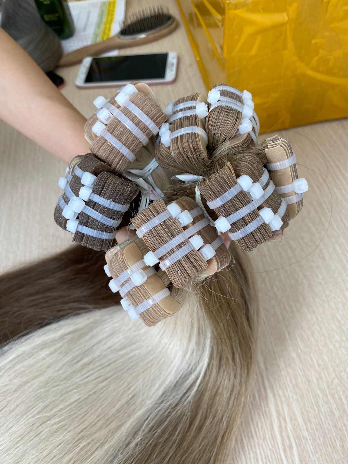 Wholesale Handtied Invisible Seamless Cuticle Aligned Injected Tape In Human Hair Extensions