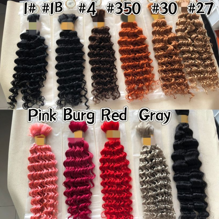 No weft human hair bundles raw unprocessed bulk hair without the weft unwefted human hair extension for braiding wholesale