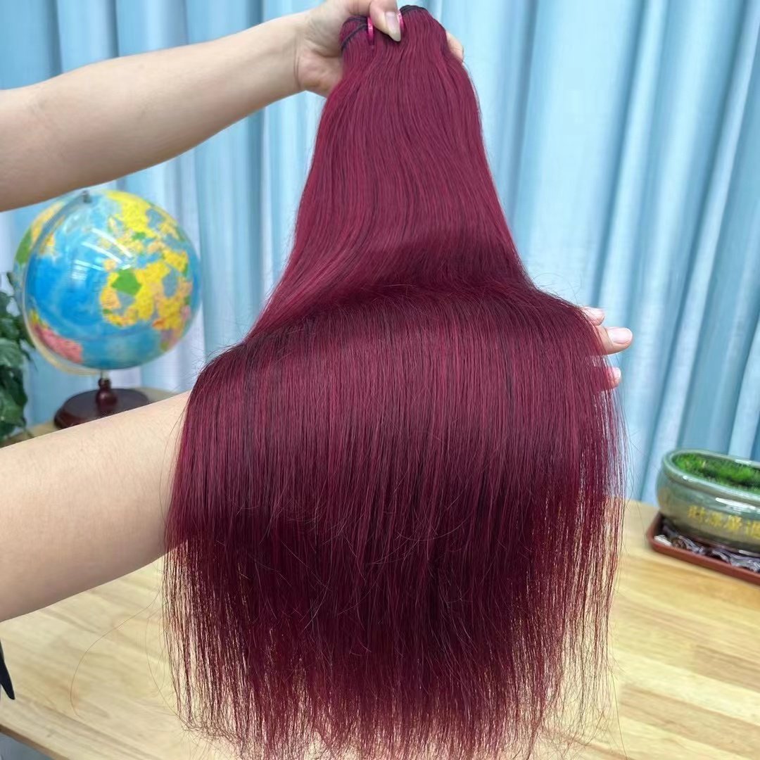 100% Raw Virgin Hair Extensions 350# Orange Color Hair Bundles Vendor Mink Brazilian Human Hair Bundles