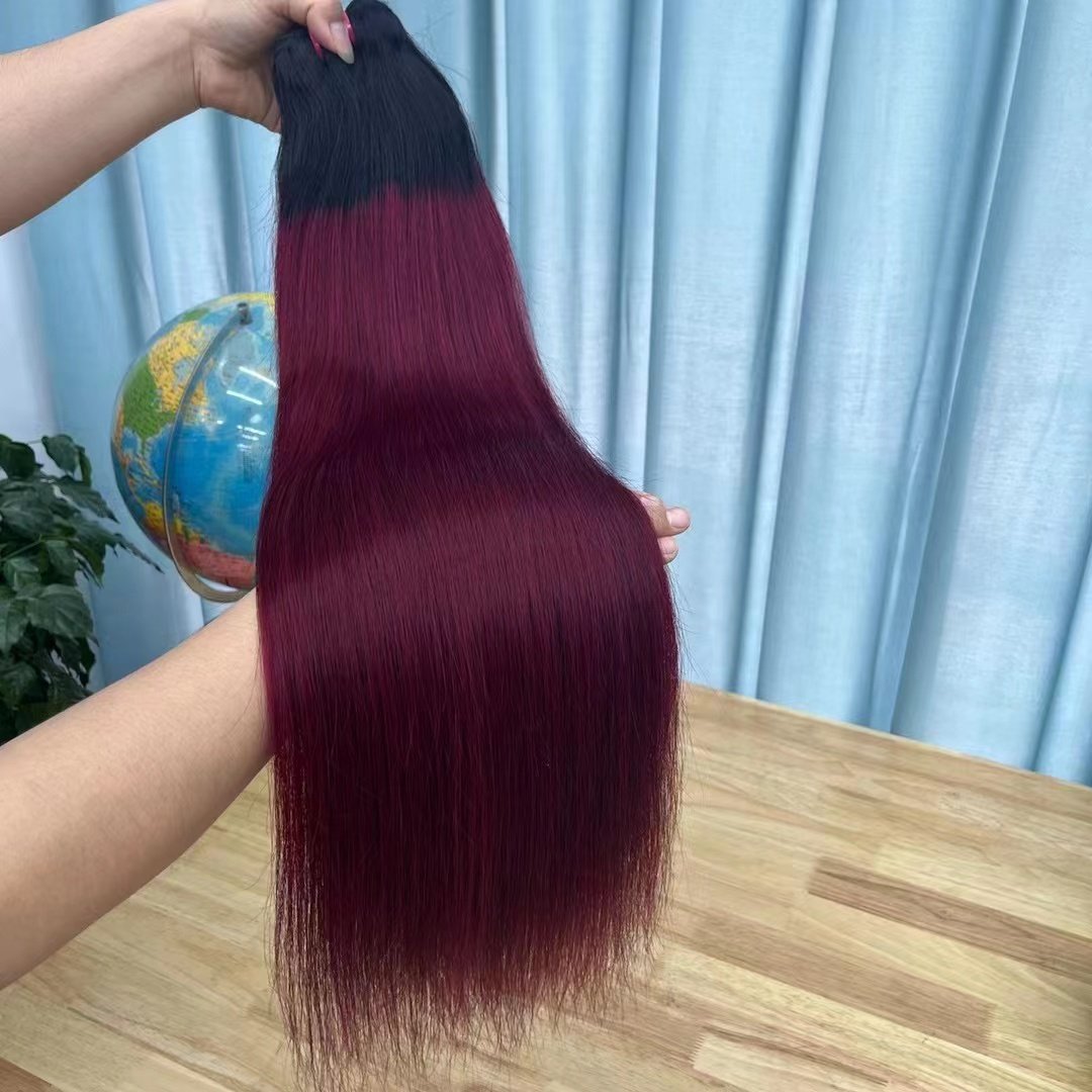 100% Raw Virgin Hair Extensions 350# Orange Color Hair Bundles Vendor Mink Brazilian Human Hair Bundles