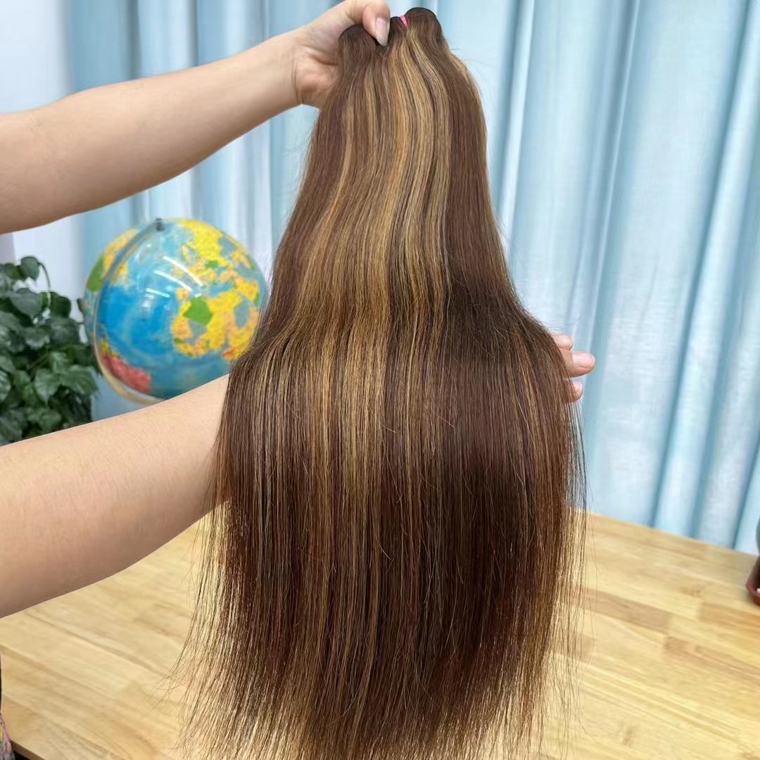 100% Raw Virgin Hair Extensions 350# Orange Color Hair Bundles Vendor Mink Brazilian Human Hair Bundles