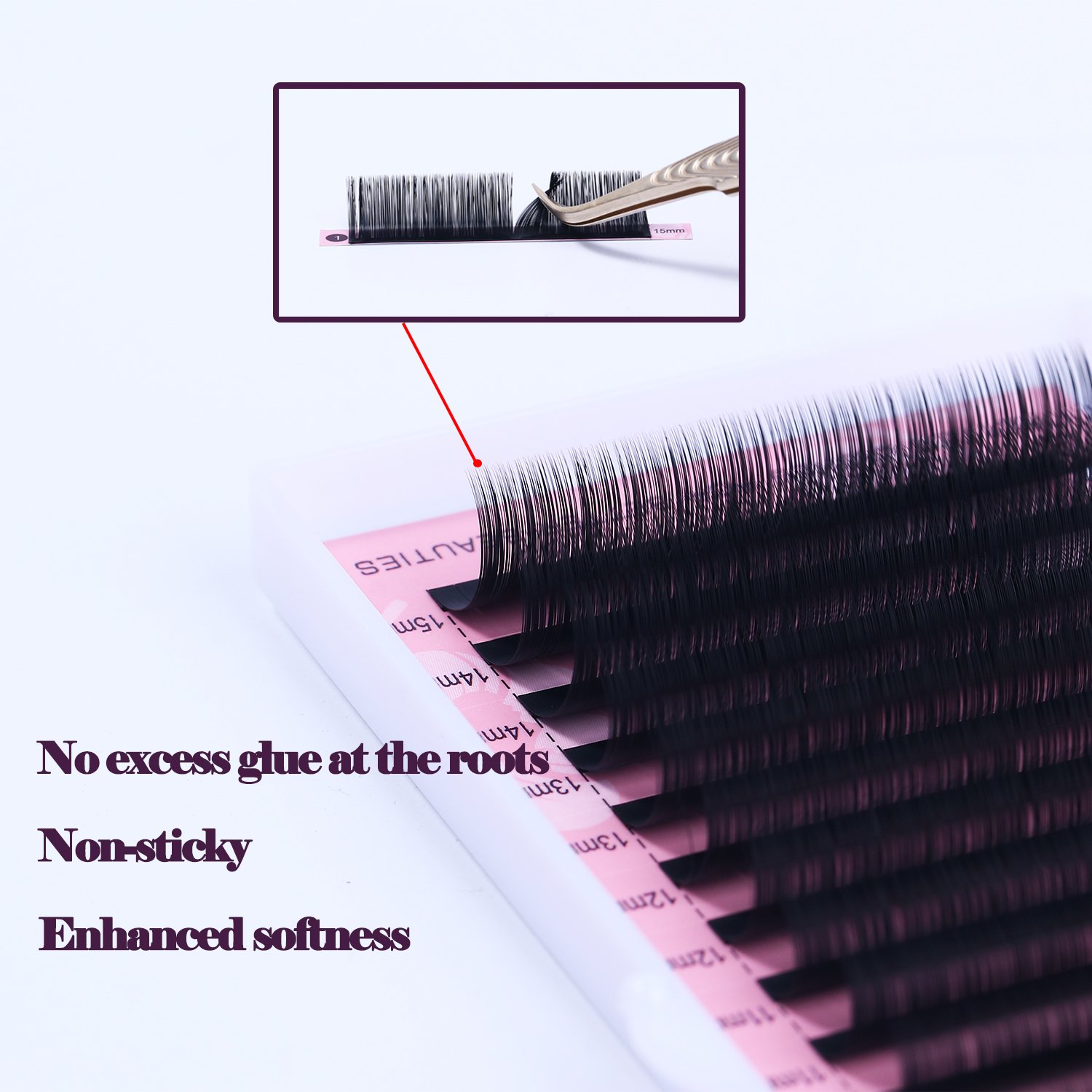 ULUCK Luxury Individual human hair Fluffy Matte Black Eyelash extensions Vendor