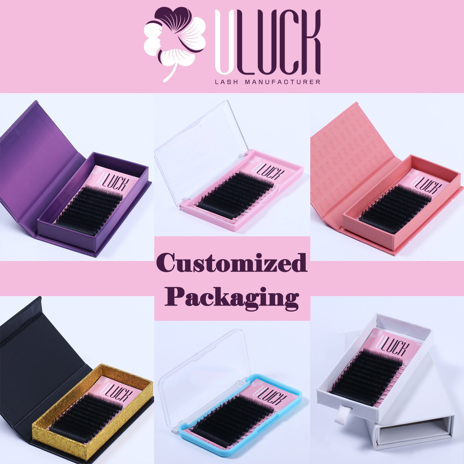 ULUCK Luxury Individual human hair Fluffy Matte Black Eyelash extensions Vendor