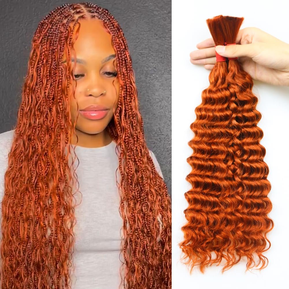 High Quality Virgin Curly 50g 100g Deep Water Wave Bulk Hair Extensions Boho Braids Hair Human for Braiding Hair Bulk Extensions