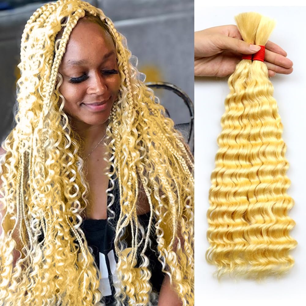 High Quality Virgin Curly 50g 100g Deep Water Wave Bulk Hair Extensions Boho Braids Hair Human for Braiding Hair Bulk Extensions