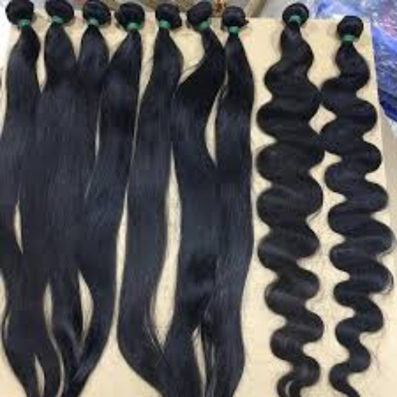 HAMDAAN IMPEX 40\" Long Wavy Indian Remy Hair Bundles Cheap Price Real Human Hair Extensions with Soft Hand Feeling Raw Material