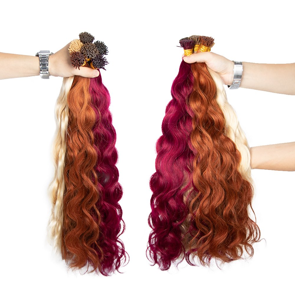 Natural Wave Microlink I Tip Human Hair Extension 11A Grade Russian Raw Virgin I/U/V/K Tip Hair Extensions