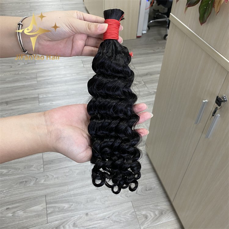 Wholesale Human Braiding Hair Jerry Curly Bulk Human Hair for Braiding 100% Unprocessed Virgin Human Hair Extensions No Weft