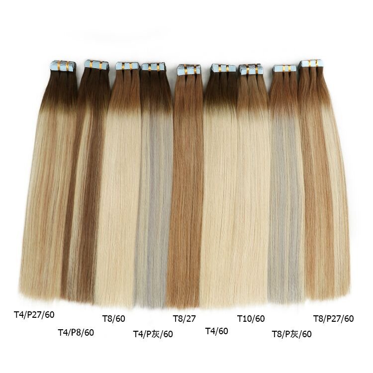 Qingdao Haohao Hair Best Seller Customized Tape in Hair Extensions, 100% Intact Cuticle Russian Human Hair Extension Vendors