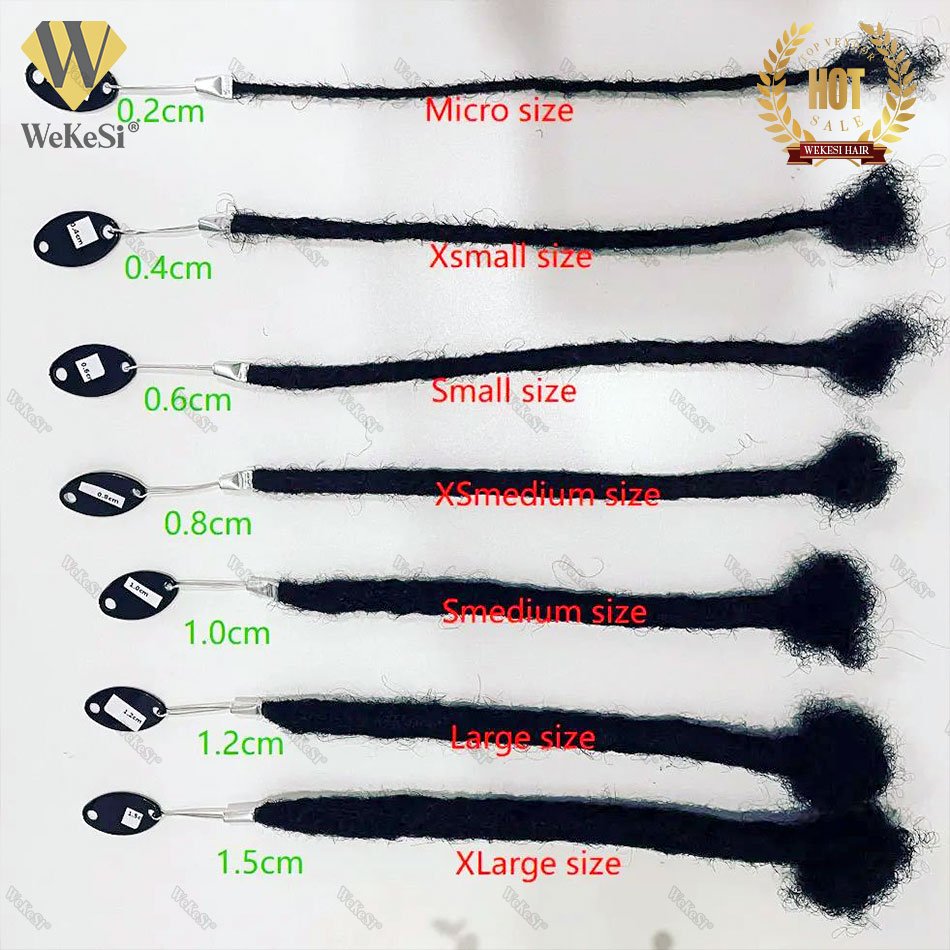 0.2/0.4/0.6/0.8/1.0/1.2/1.5cm 100% Human Hair Dreadlock Extensions Afro Kinky Human Hair Loc Extensions Dreadlocks Human Hair