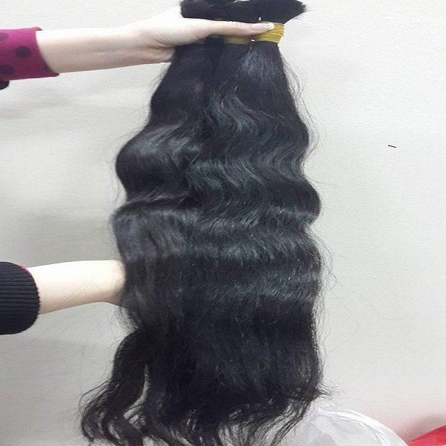 South Indian temple's raw unprocessed best quality natural color human hair extensions