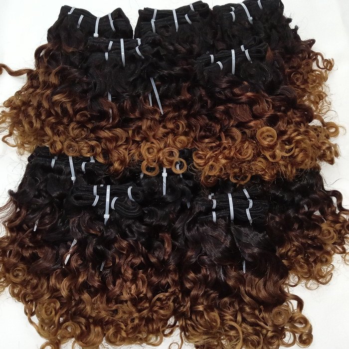 Letsfly Brazilian Human Hair Weave Bundles Rose Curly Hair Bundles Colored Raw Human Hair Extension