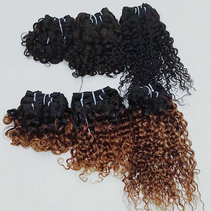 Letsfly Brazilian Human Hair Weave Bundles Rose Curly Hair Bundles Colored Raw Human Hair Extension