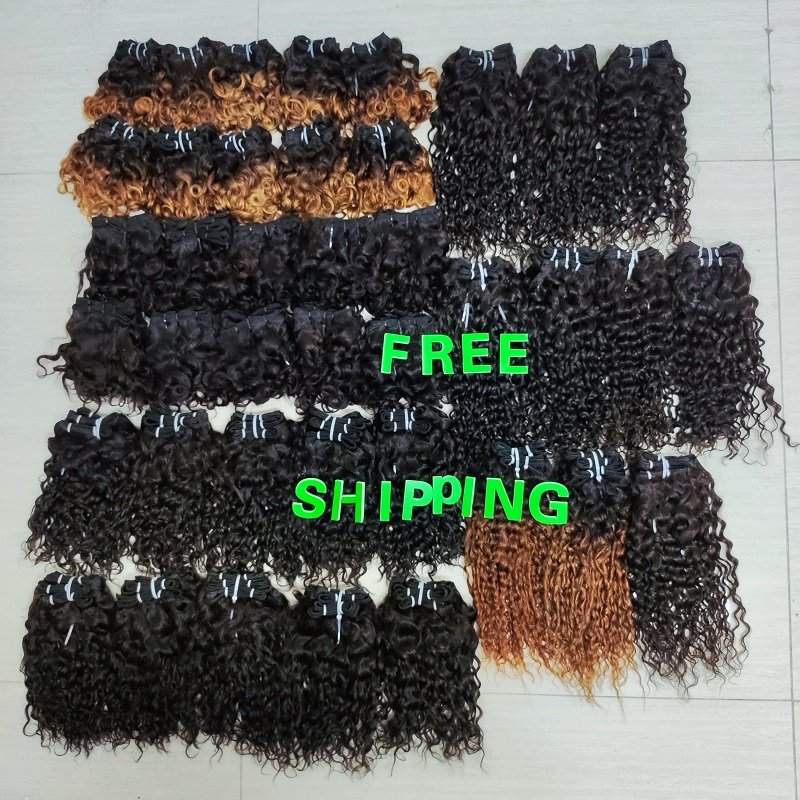 Letsfly Brazilian Human Hair Weave Bundles Rose Curly Hair Bundles Colored Raw Human Hair Extension