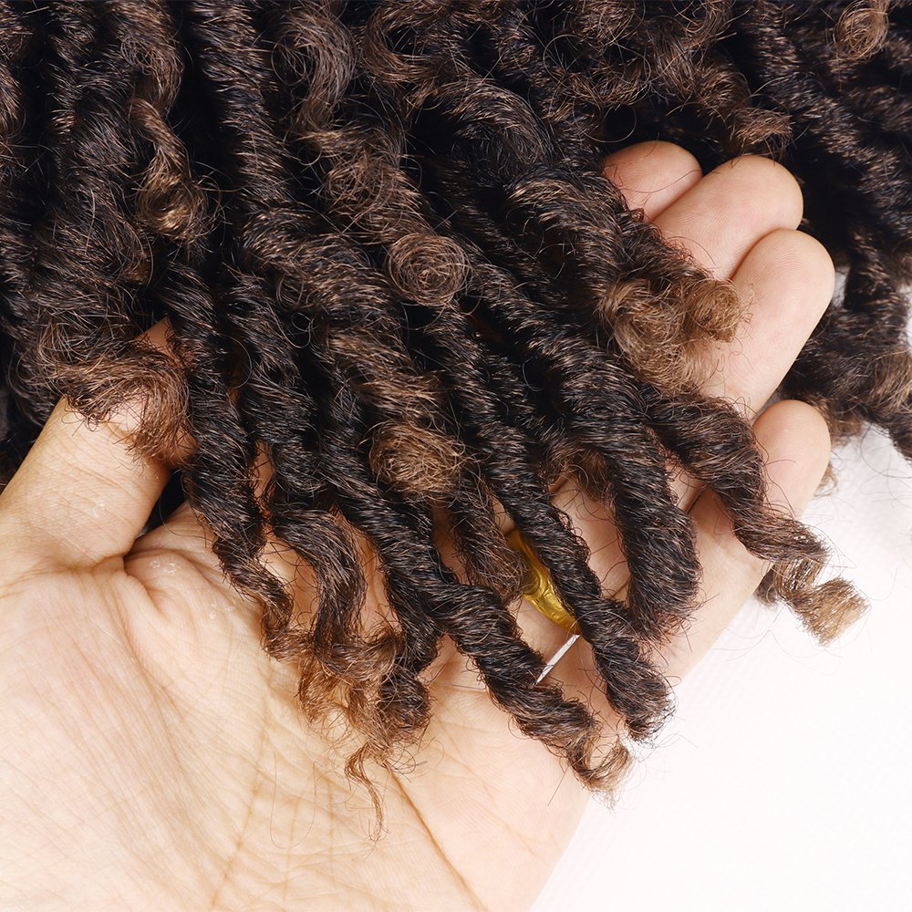 Dreadlocks Wig Short Twist Afro Curly Synthetic Wigs Faux Locs Braided Crochet Hair Wig for Black Women and Men