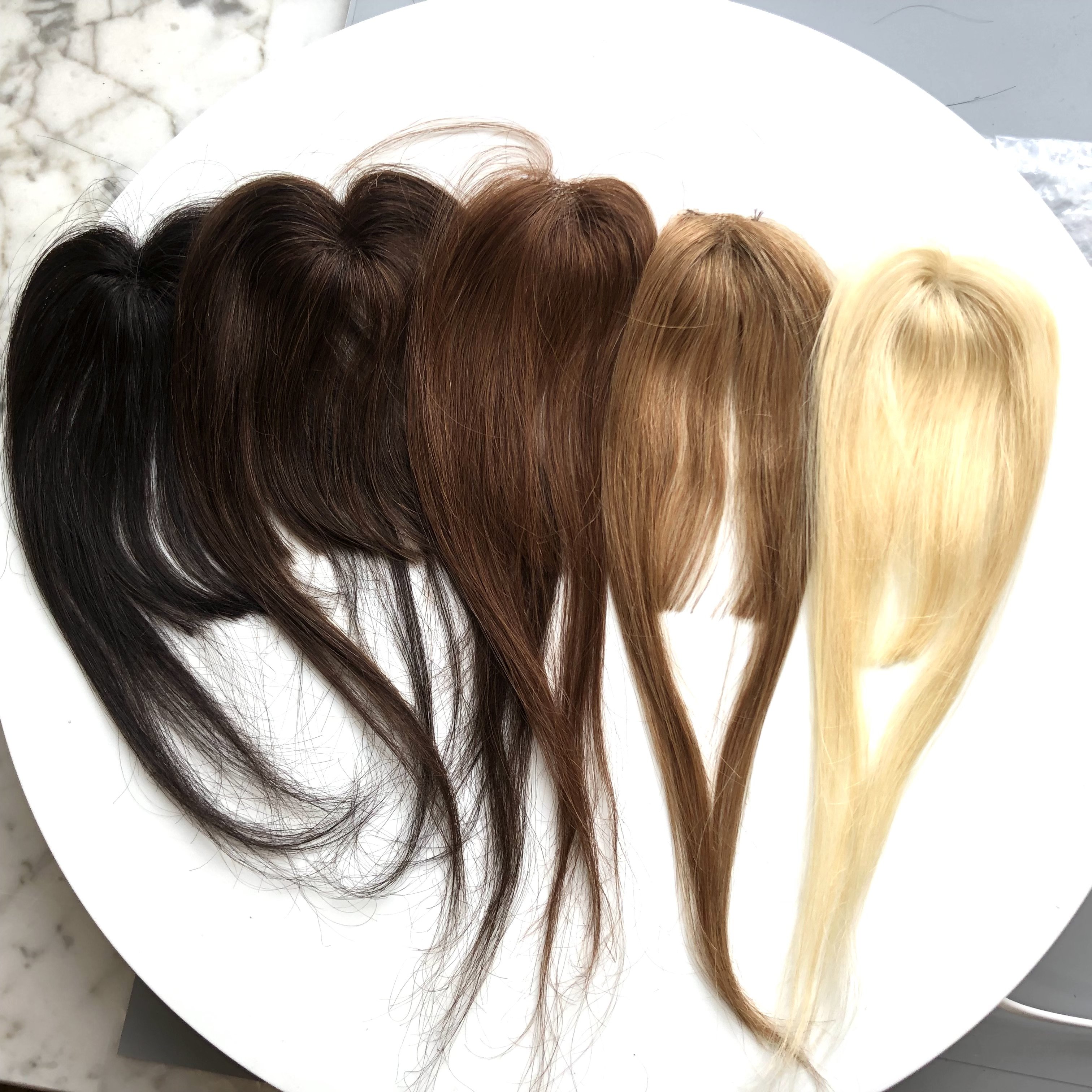 AU Wholesale Hair Accessories Clip In Fringe Hair extension Women Clip on Human Hair Air Bangs for women