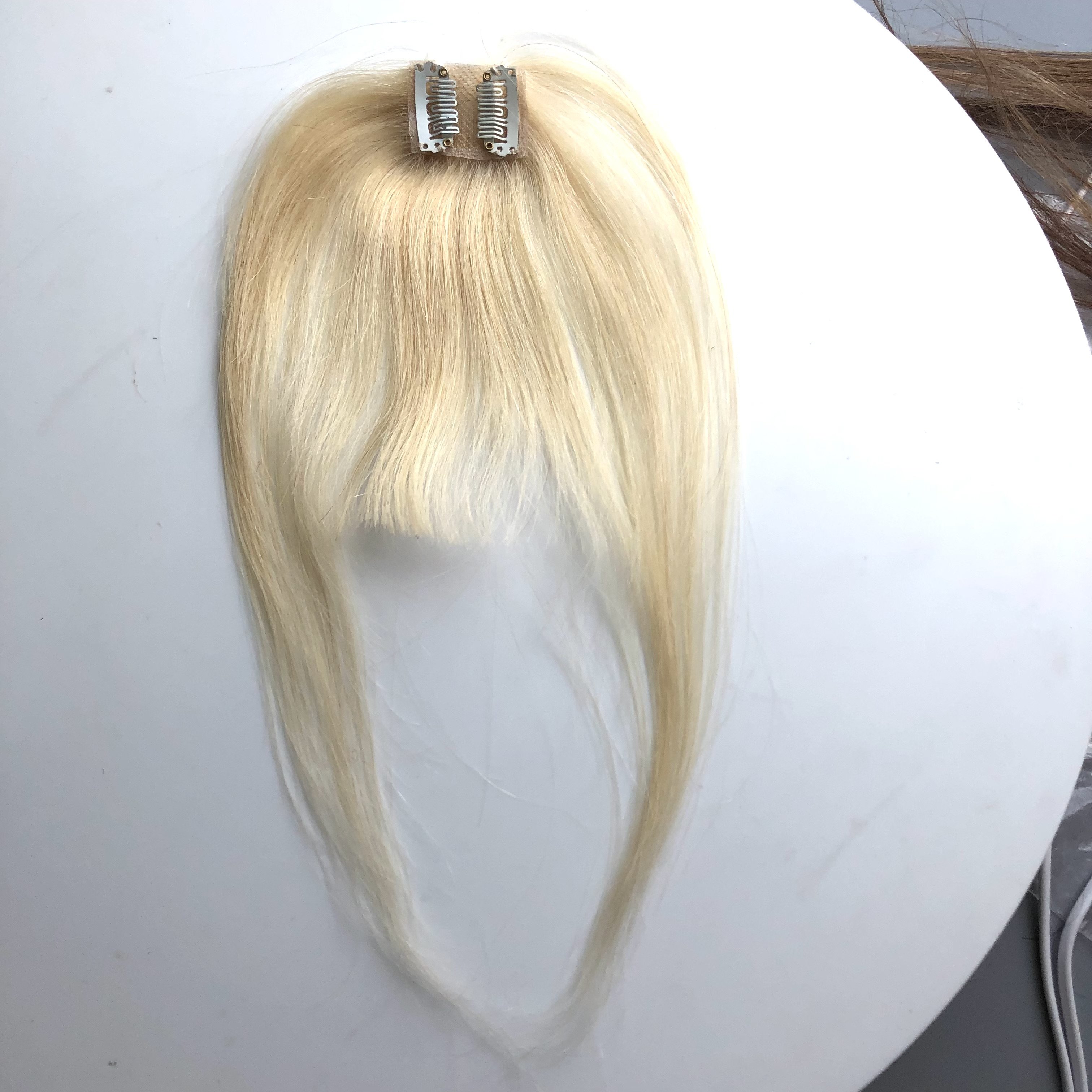 AU Wholesale Hair Accessories Clip In Fringe Hair extension Women Clip on Human Hair Air Bangs for women