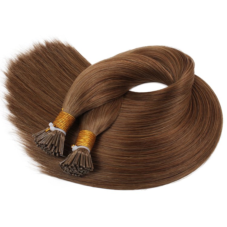 Wholesale High Quality Hair Double Drawn Raw Russian Remy I-tips Human Hair Keratin Pre Bonded I Tip Human Hair Extensions