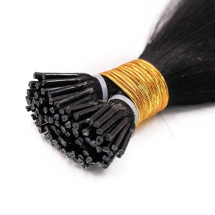 Wholesale High Quality Hair Double Drawn Raw Russian Remy I-tips Human Hair Keratin Pre Bonded I Tip Human Hair Extensions