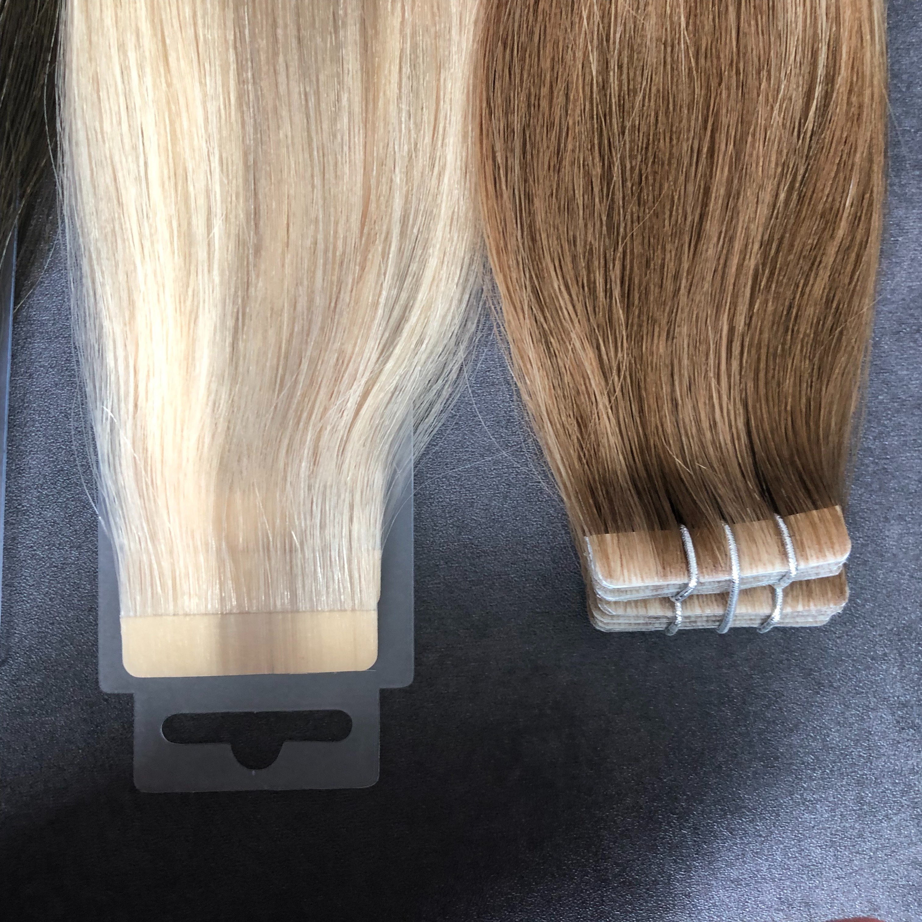 Hot selling No shedding Skin Weft Seamless double drawn virgin remy cuticle aligned russian genius weft hair extensions