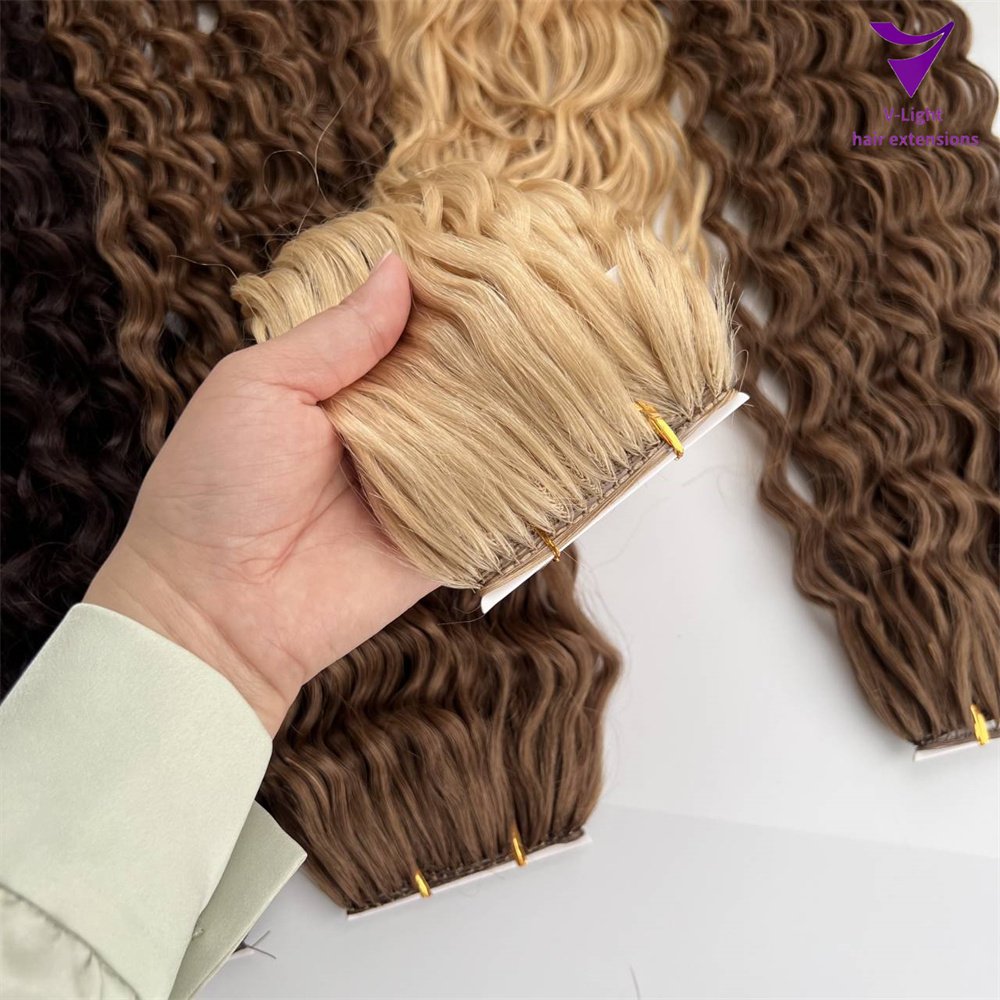 2024 Hot selling cuticle aligned hair natural wave feather hair extensions