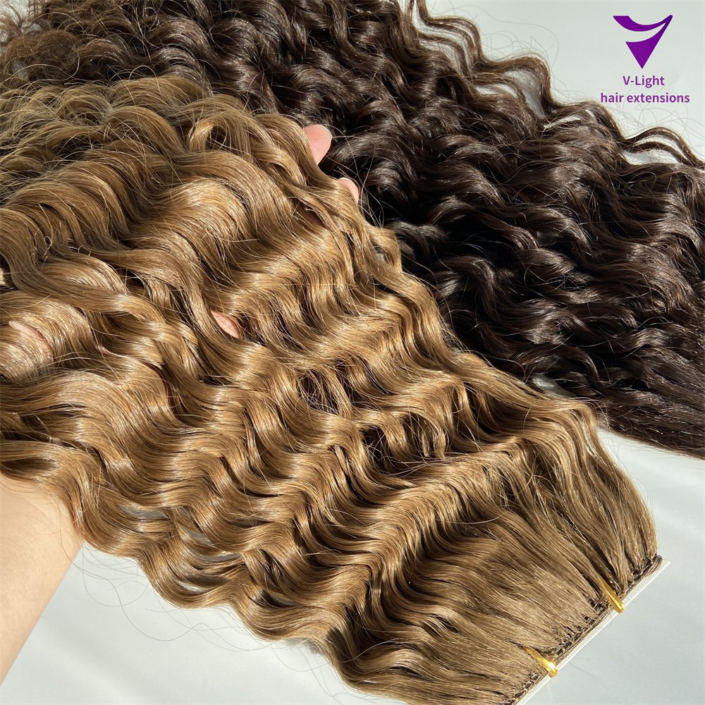 2024 Hot selling cuticle aligned hair natural wave feather hair extensions
