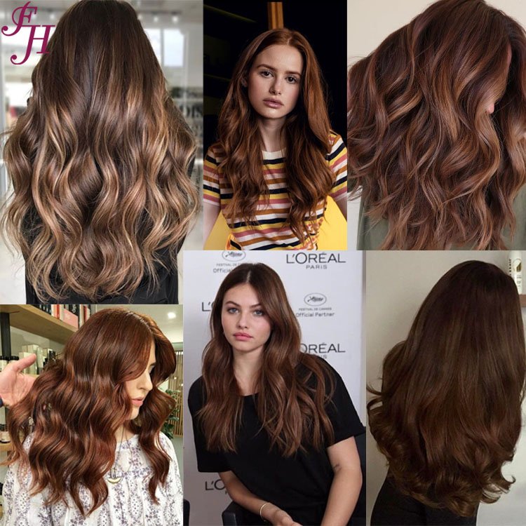 FH 30 inch raw human hair extensions clip ins seamless clip in cambodian human hair extensions