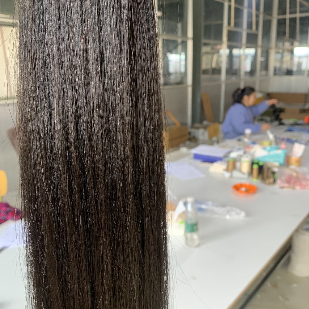 Wholesale Light Yaki Straight Tape In Human Hair Extensions Brazilian Tape In Double Drawn Yaki Hair Extensions