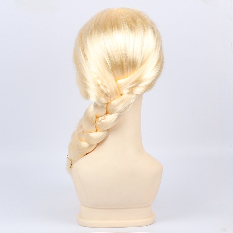 High Quality Cheap Wig Carnival Halloween Anime Cosplay Braided Blonde Wig For Women