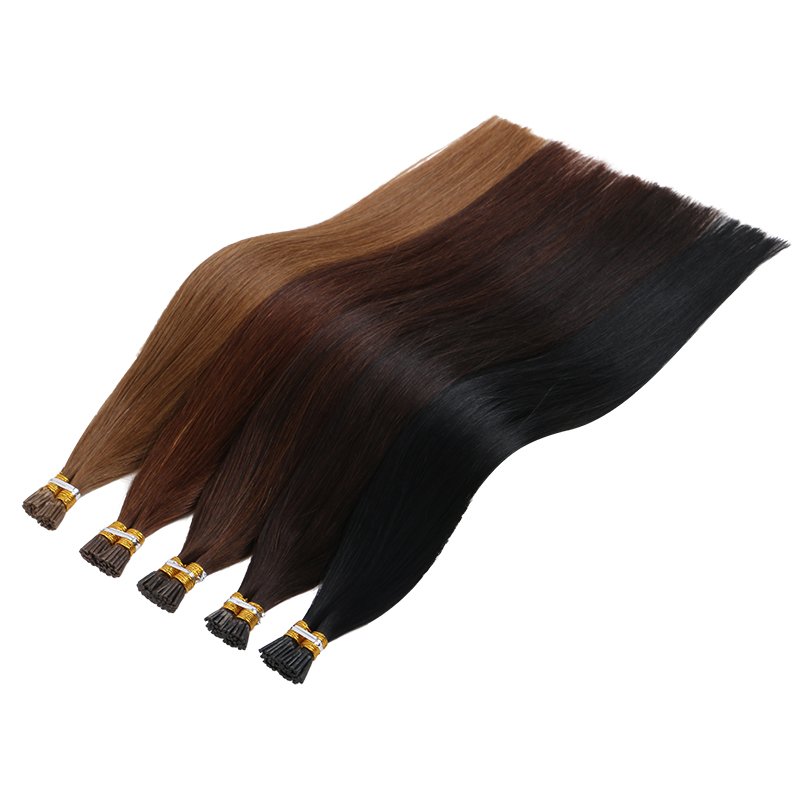 Factory Price 20'' 22'' Cuticle Aligned Raw Virgin Remy U V Fan Stick tip keratin hair 1g i tip hair extensions human hair