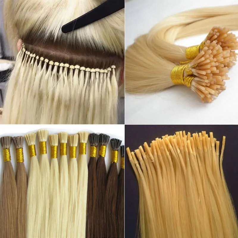 Wholesale Raw Cuticle Aligned Customized Colors I Tip Hair Extension Keratin Stick I Tip Remy Human Hair Extensions Vendors