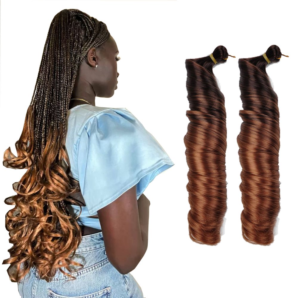 Wholesale factory price no tangle French curl braiding hair attachment Spiral Curls Loose Wave Crochet micro Braids