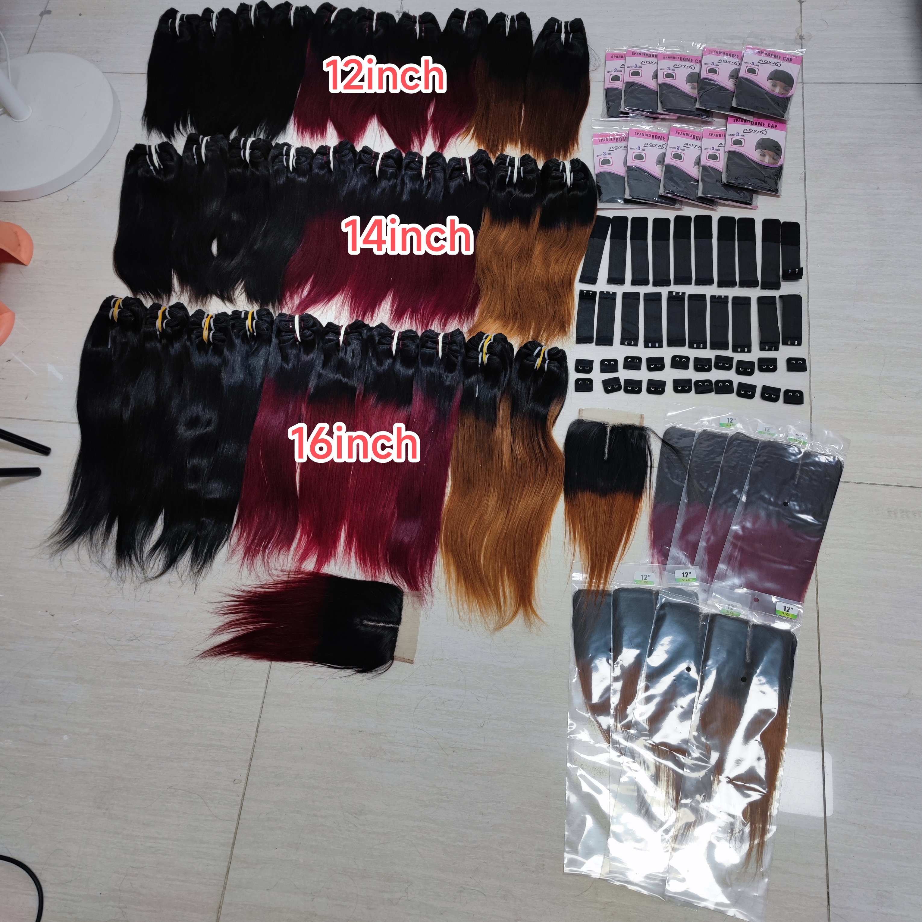 Letsfly wholesale cheap price colored 100% human hair bundles soft hair bundles 16inch 50pcs Brazilian remy hair extension