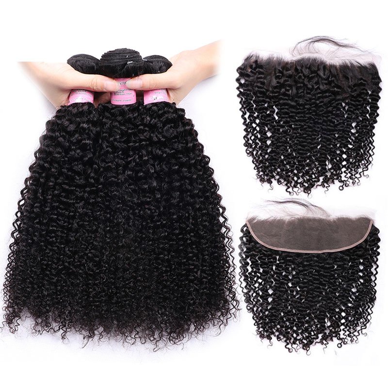 Foxen Wholesale Raw Burmese Curly Hair Bundles Cuticle Aligned Human Hair Extensions Cheap Kinky Curly Hair Bundles with Closure